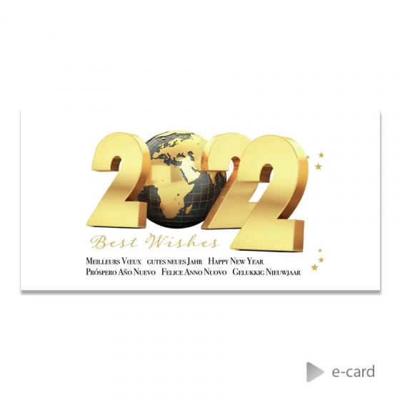 E-card globe + année 2022