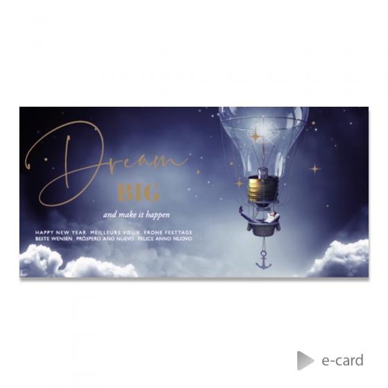 E-card vœux entreprise montgolfière 