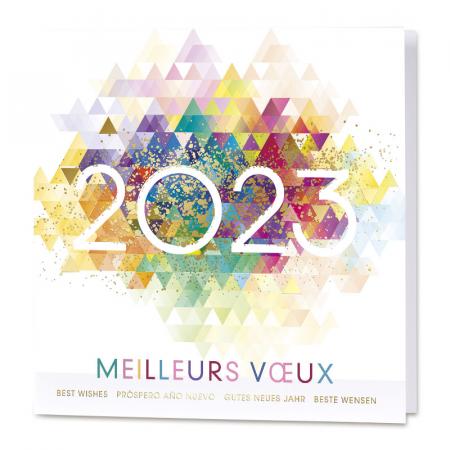 Carte de vœux mosaïque de couleurs 2023