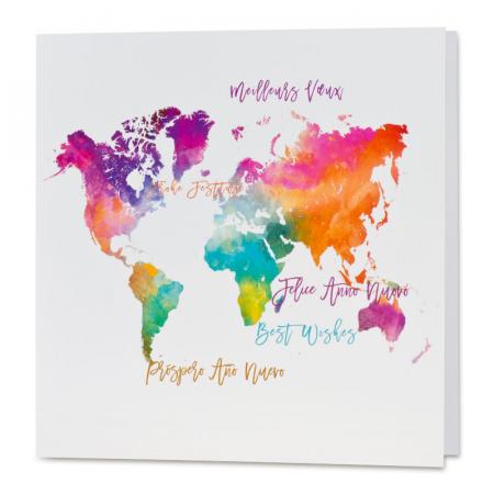 Carte de vœux professionnelle colors of the world 