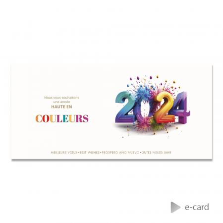 E-card éclatante de couleurs 2024