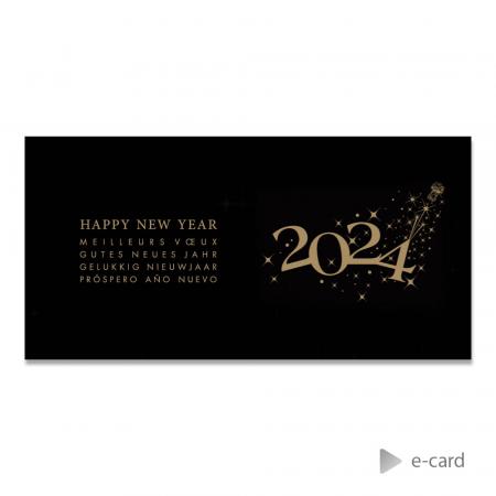 E-card entreprise 2024 noire et dorée