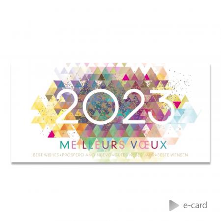E-card mosaïque de couleurs 2023
