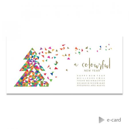 E-card sapin de Noël coloré 
