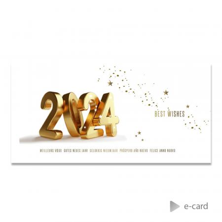 E-card vœux entreprise 2024 en dorure