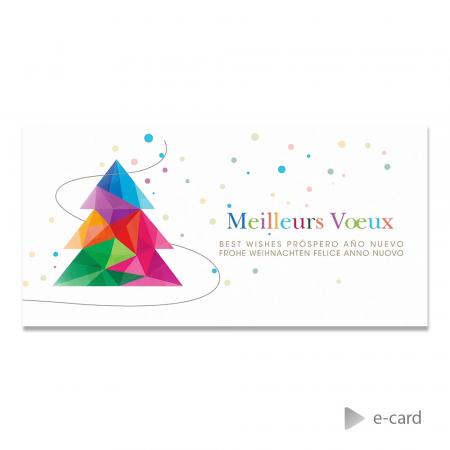 E-card vœux entreprise graphismes de sapin de Noël